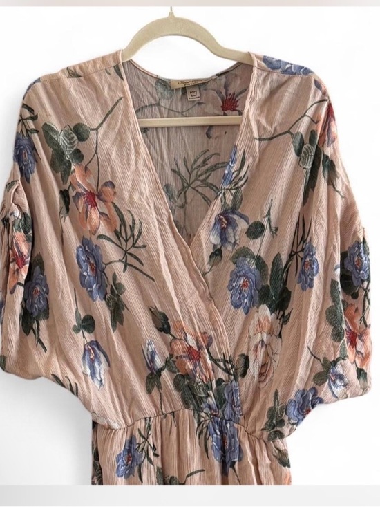 Final Touch Dresses & Skirts - Final Touch Blush Pink and Blue Floral Maxi Dress